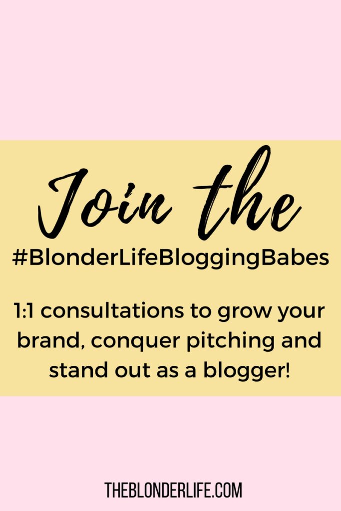 Introducing #BlonderLifeBloggingBabe 1 on 1 blog consultations with yours truly! Lets grow your brand together and stand out to brands! The Blonder Life