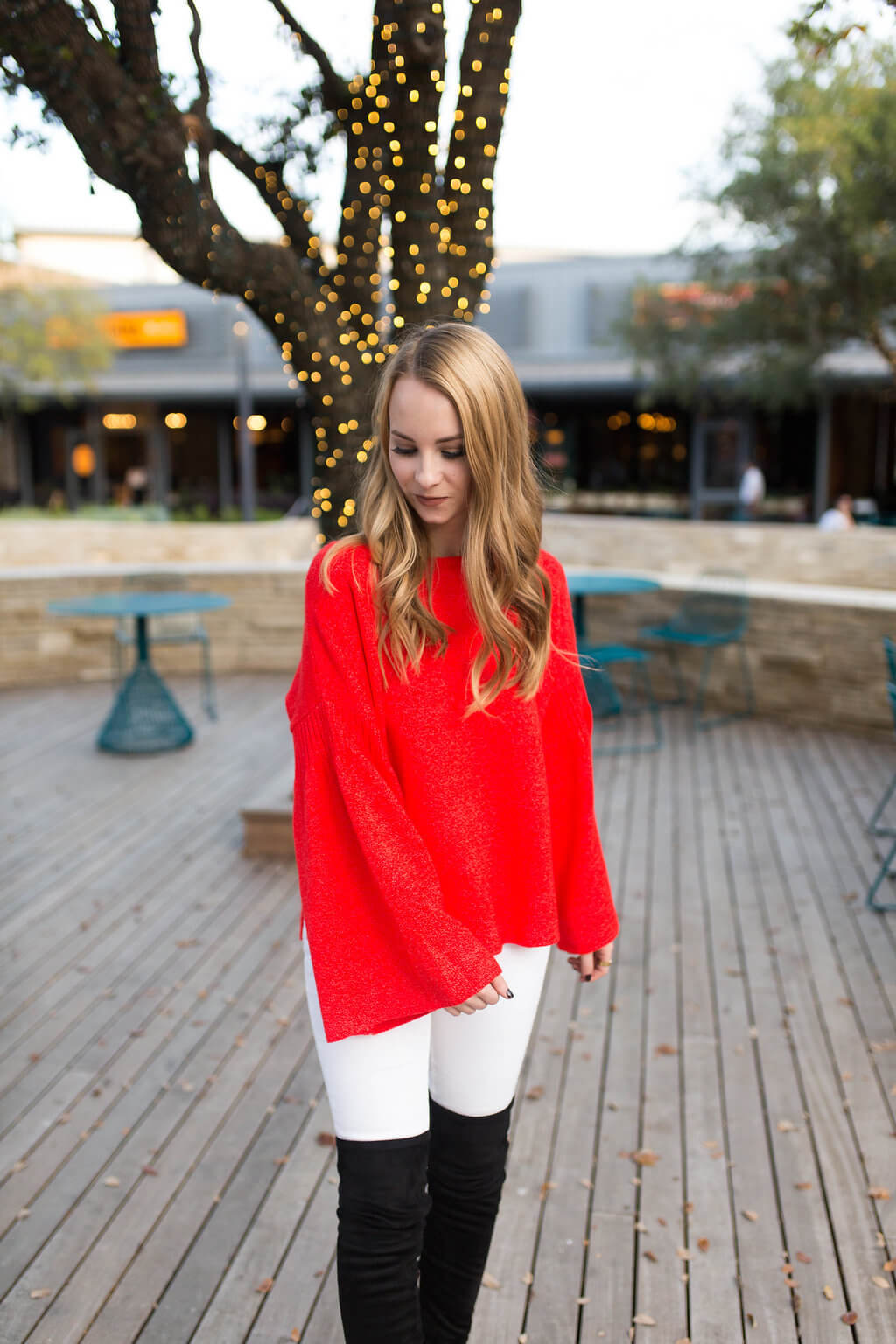 Bell sleeve sweater for every occasion. The perfect holiday sweater for under $100 | The Blonder Life