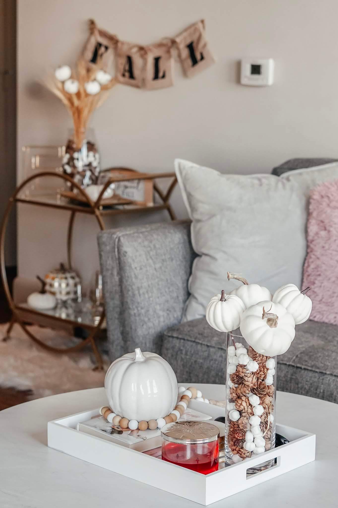 Fall home decor inspiration. Affordable home decor for Fall. Fall home decor ideas. The Blonder Life.