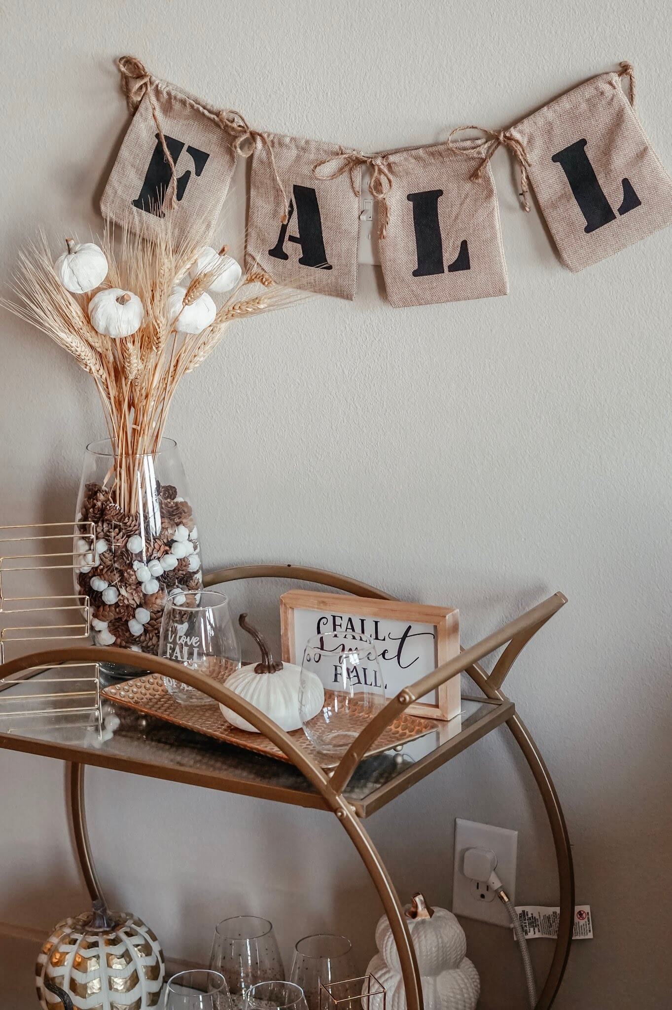 Fall home decor inspiration. Affordable home decor for Fall. Fall home decor ideas. The Blonder Life.